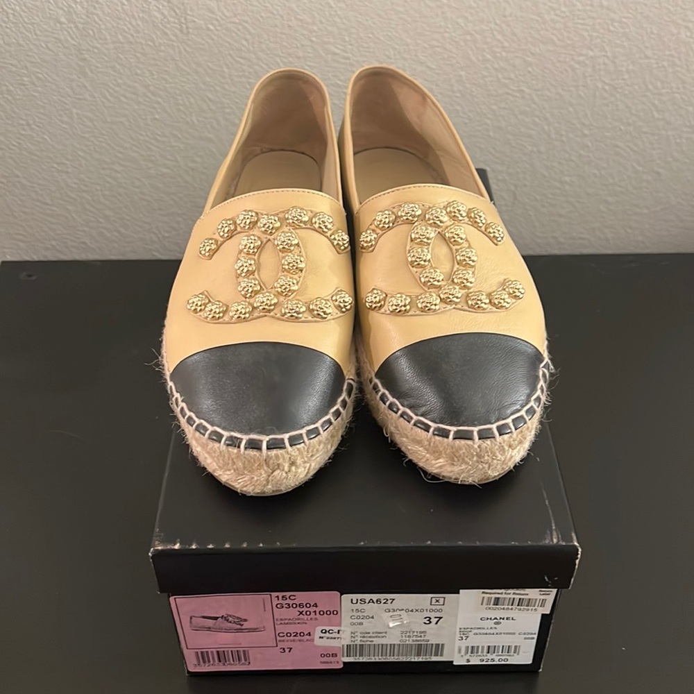 Chanel espadrilles with embellishments beige 37